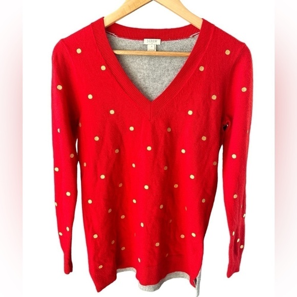 J. Crew Polka Dot Wool Blend Sweater Size: S - Picture 2 of 5